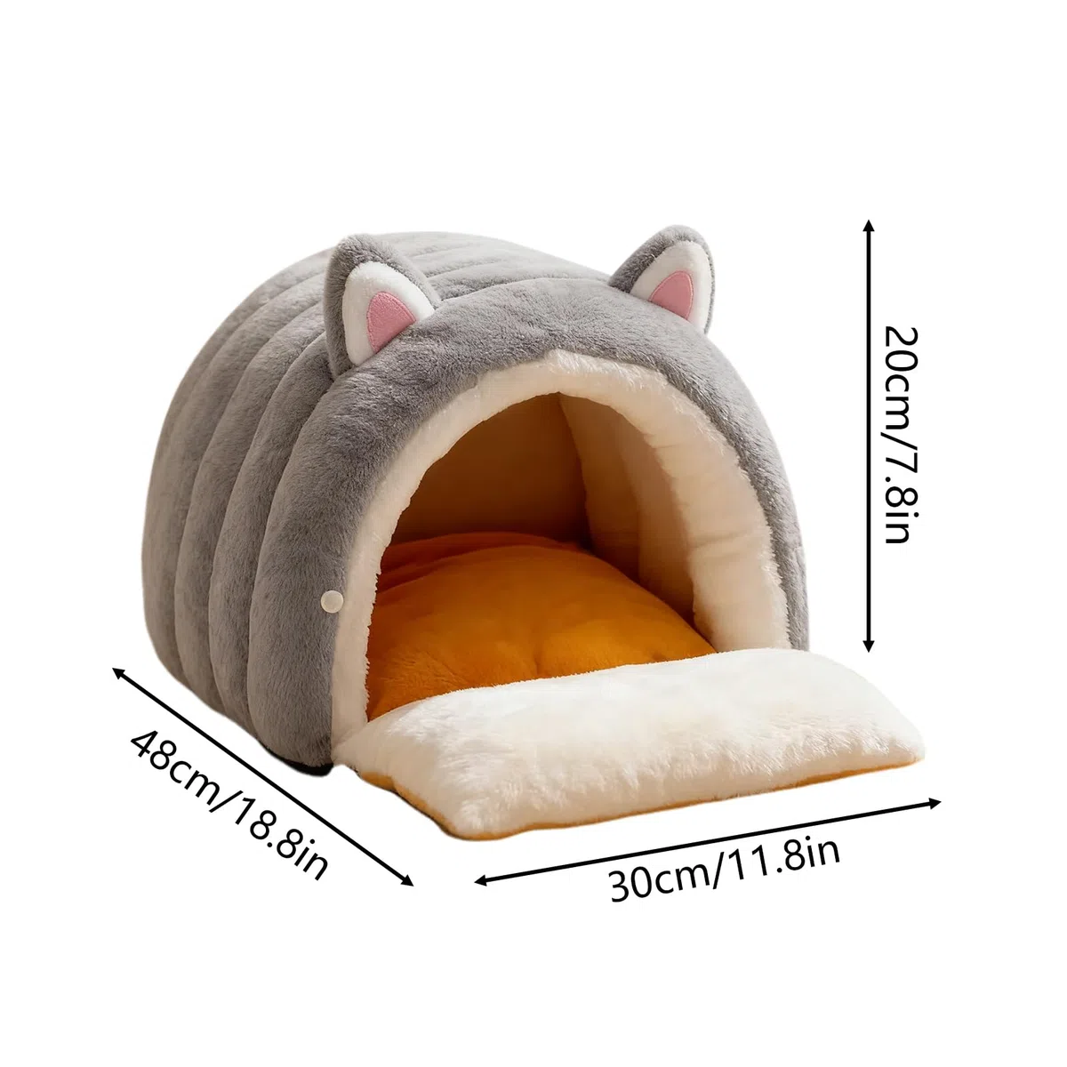Cama para Gatos - Escondite Para Mascotas De Invierno Con Forma De Cupula - Casa Plegable Para Gatos Y Mascotas,Para Cachorro Y Otras En El Interior Dormitorio Balcón Residencia Y Apartamento