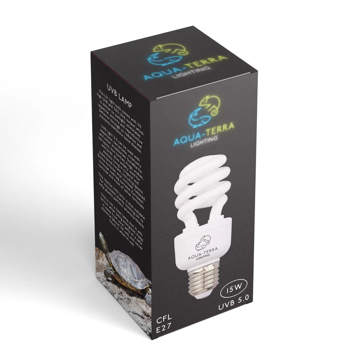 Bombilla UVA UBV 15 W Tropical 5.0 ideal para acuarios/terrarios con terrapinas, tortugas, ranas, serpientes y pájaros, base de rosca estándar E27, ideal para efecto natural de luz