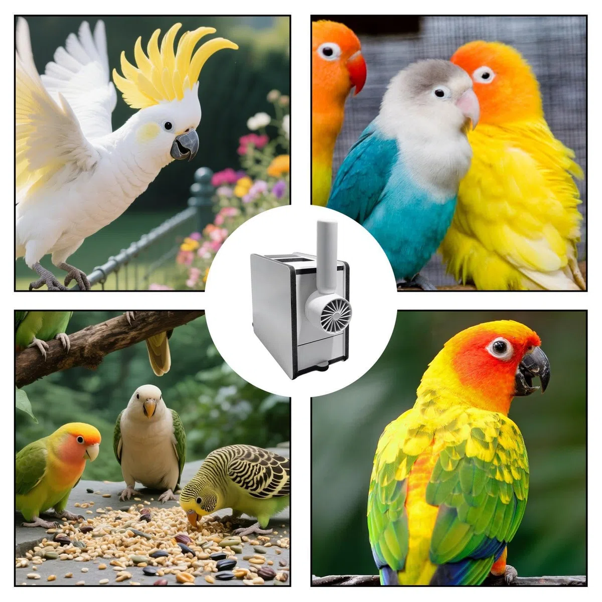Máquina Desgranadora De Alpiste para Aves - Ajustable De Madera,Máquina Sopladora De Cáscaras para Alimentos De Aves | para Jardines Patios Balcón Terraza Loros Cotorras Canarios Periquitos