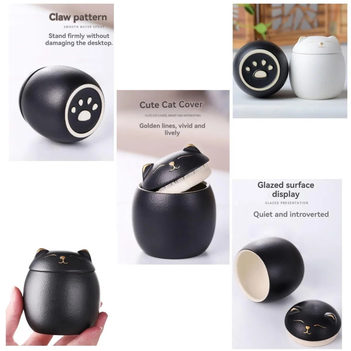 Urna de cerámica personalizada para mascotas, tarro de cremación de muerte de mascotas grabado con el nombre de la mascota y fecha conmemorativa, taza conmemorativa de colección de pelo lindo