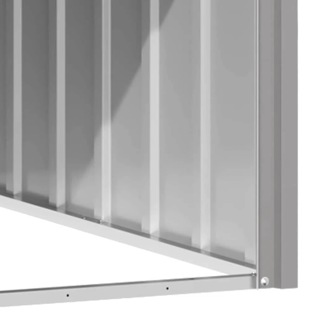 Refined Casa para Perros Acero galvanizado Gris 116,5x153x81,5 cm