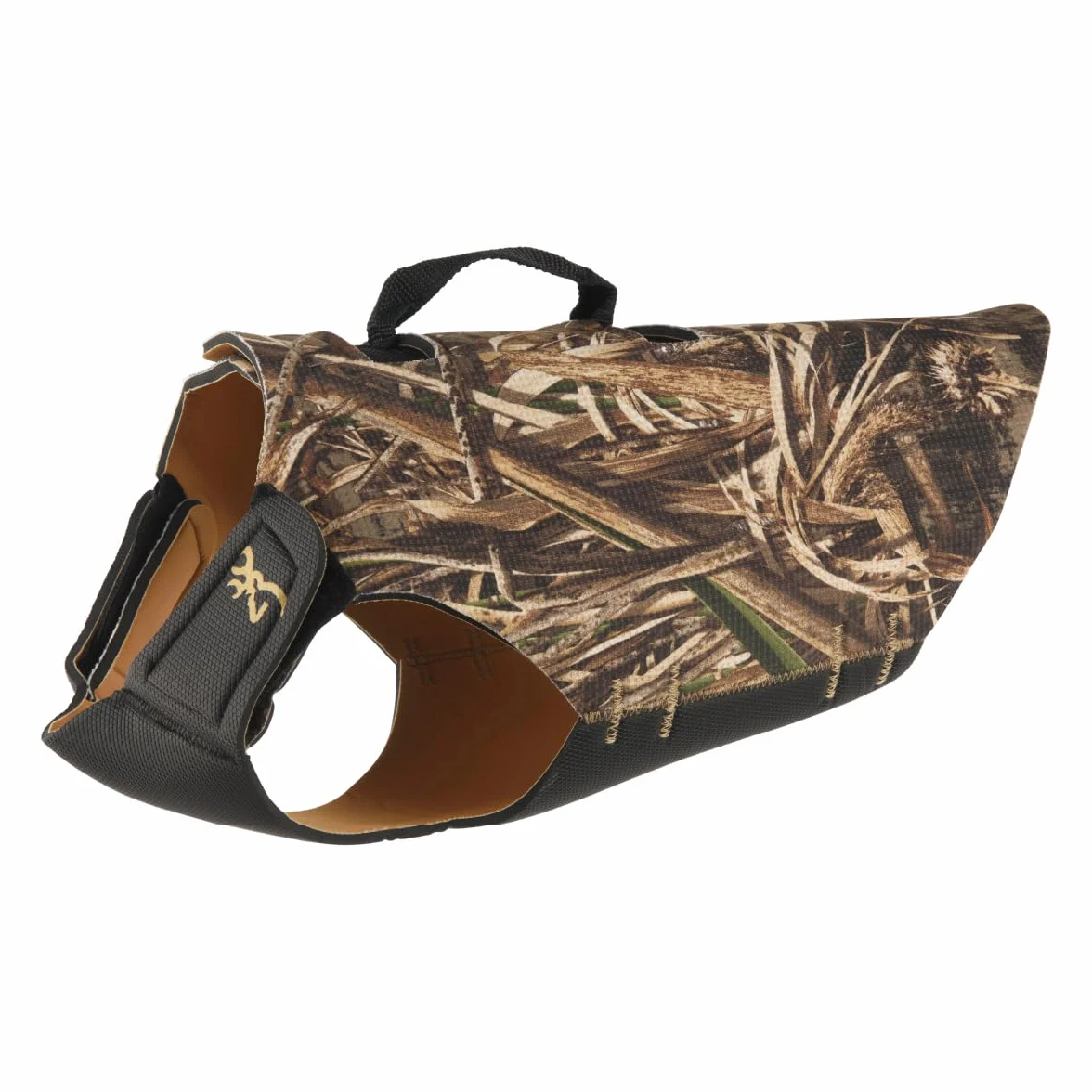 Browning Realtree MAX-5 MAX-5 - Chaleco de Neopreno para Perro, Cobertura Completa con Placa Flexible en el Pecho, 5 mm, S, Realtree MAX-5 (5 mm), S