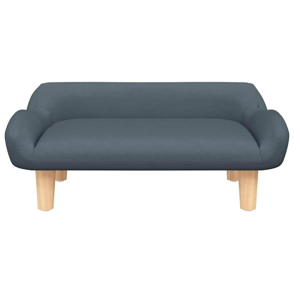 vidaXL Cama y Sofá para Perros de Tela Gris Oscuro, Asiento para Mascota 70x40x24 cm