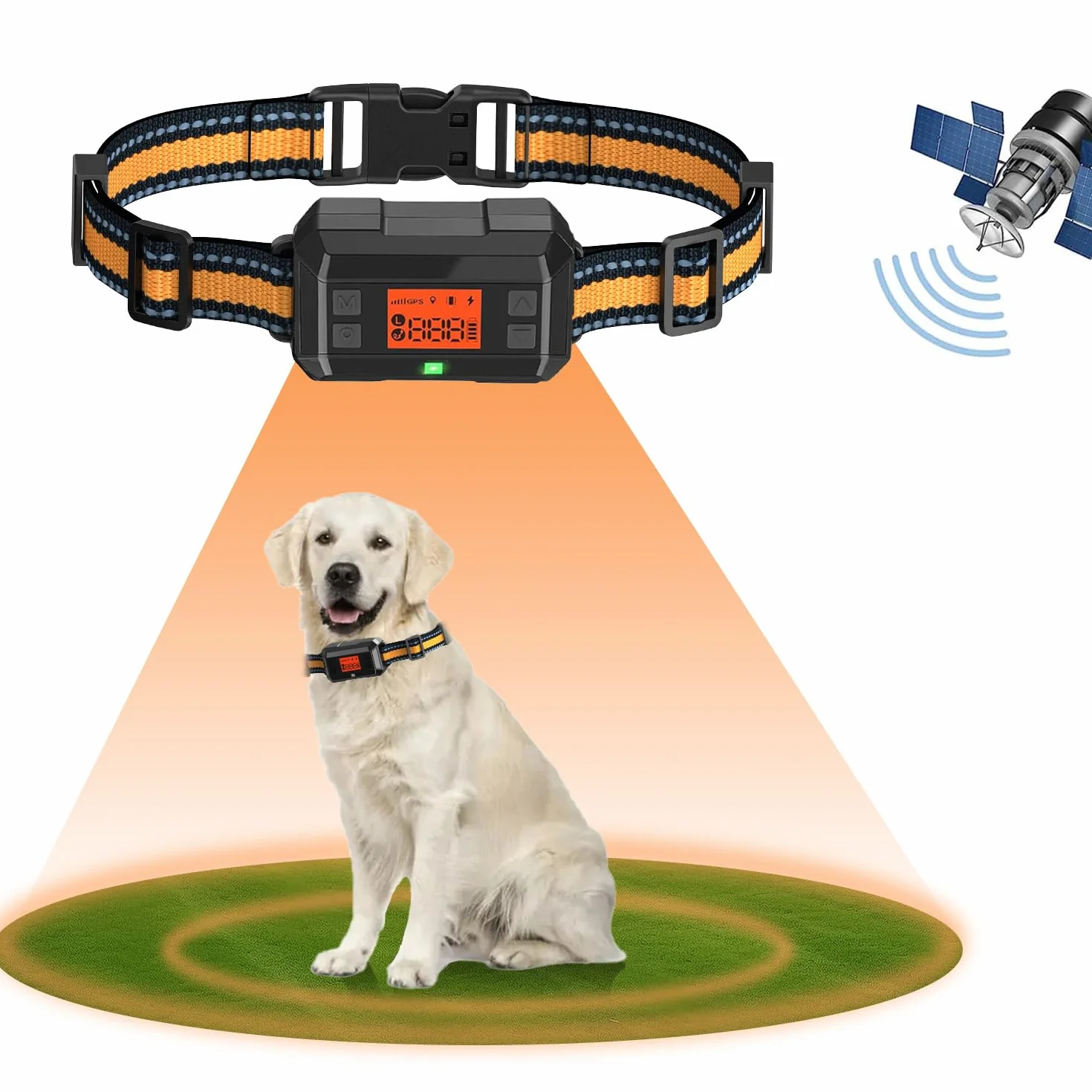 Sistema Valla Inalámbrica para Perros GPS Uso en Exteriores, Collar Valla Antifuga, IPX7 Impermeables, 4ra Gen última Tecnología de Chip GPS, Radio hasta 999 Yardas, para Perros Medianos y Grandes