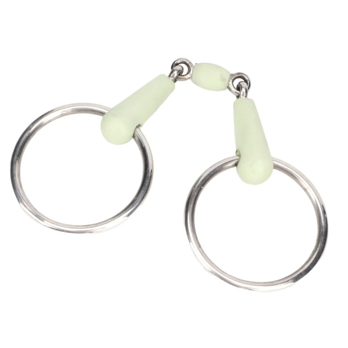 Pissente Broca de Boca de Caballo, Broca Snaffle Acero Inoxidable con Medio Goma, Control Fácil, para Ropa Cómoda, Entrenamiento la Pieza Boca Caballo