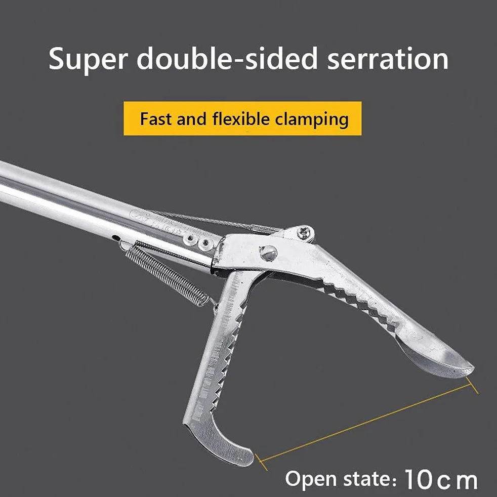 Pinza de pinza para serpientes, amplia mandíbula dentada con cierre automático, plegable, de acero inoxidable, profesional para pinzas de pinza para serpientes, atrapadores y pinzas para serpientes