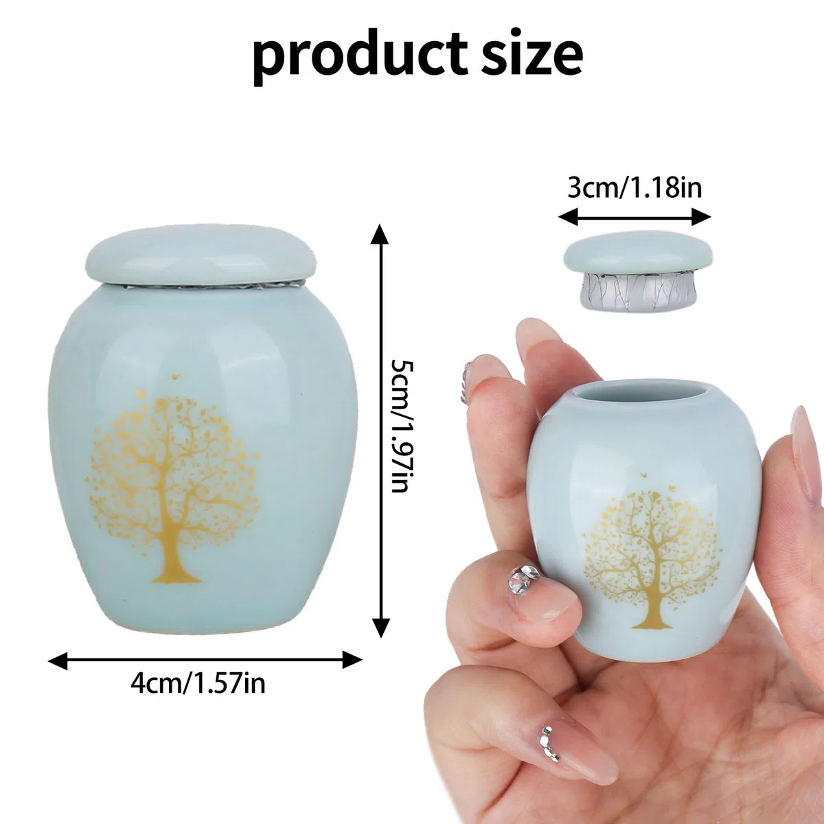 4 urnas pequeñas para cenizas humanas, mini urna de cremación, urna de decoración, contenedor de cenizas con patrón de árbol de la vida grabado para cenizas humanas o de mascotas