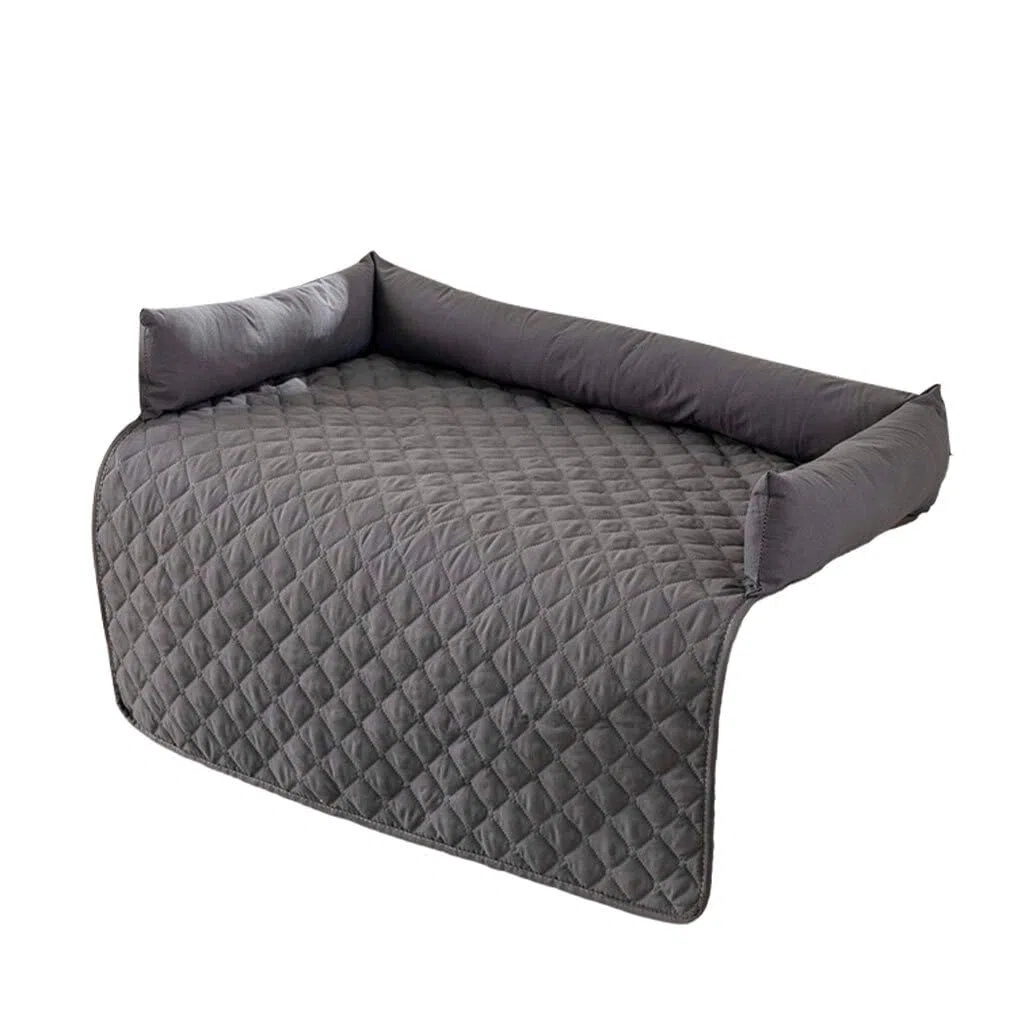 Manta para Mascotas para protección de sofá Cama Muebles acogedores y Elegantes Impermeable Cama para Perro colchón Tela Antideslizante Funda de sofá, Gris Oscuro, 75 * 75
