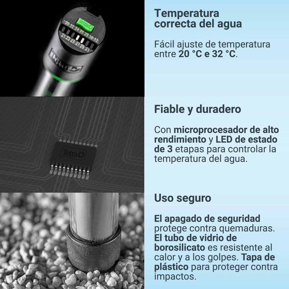 Tetra HT 50 - Potente Calentador de Acuario para acuarios de 25-60 L para Cubrir Diferentes Niveles de Potencia con el Mando de Ajuste de Temperatura