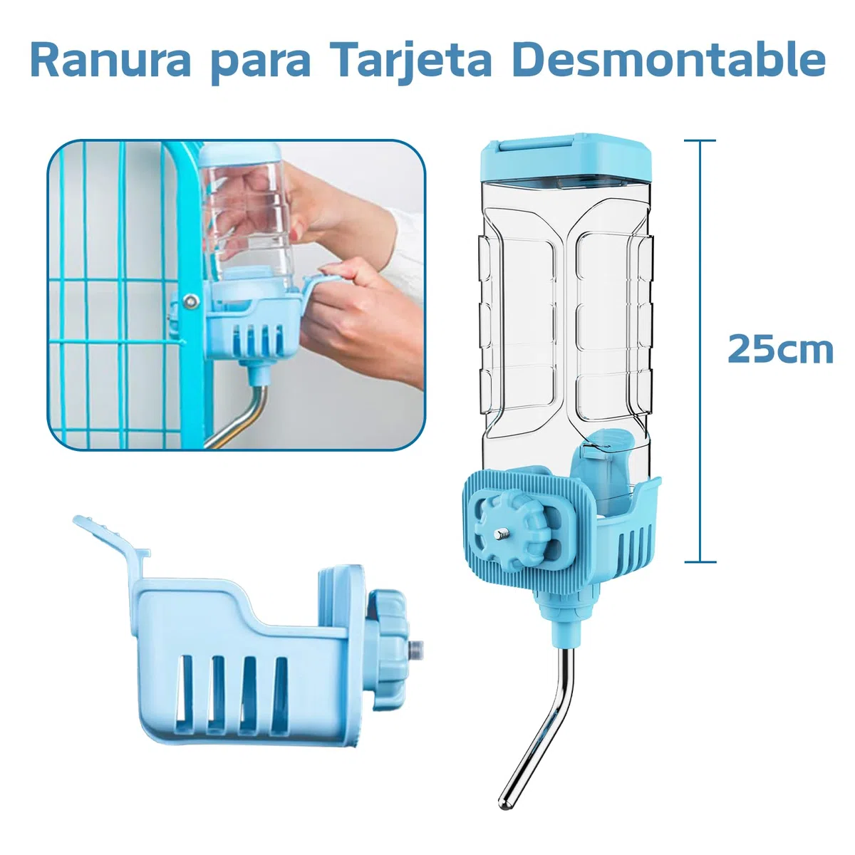 Bebedero para Jaula, 1200ml Grande Botella Agua Mascotas para Animales Pequeños Conejos, Hamster, Cobaya, Chinchillas, Erizos y Ardillas Dispensador Agua