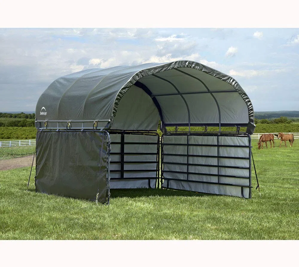 ShelterLogic Aromzen Corral - Kit de Refugio (3,7 x 3,7 m), Color Verde