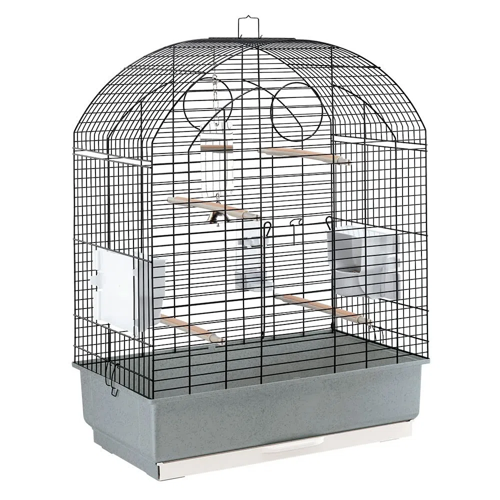 Ferplast Jaula para Pájaros, Aviario Viola Jaula Grande Pájaros, Loros, Periquitos, Pericos, Ninfas, de Metal, Todos los Accesorios Comedero Perchas 59 x 33 x h 80 cm.