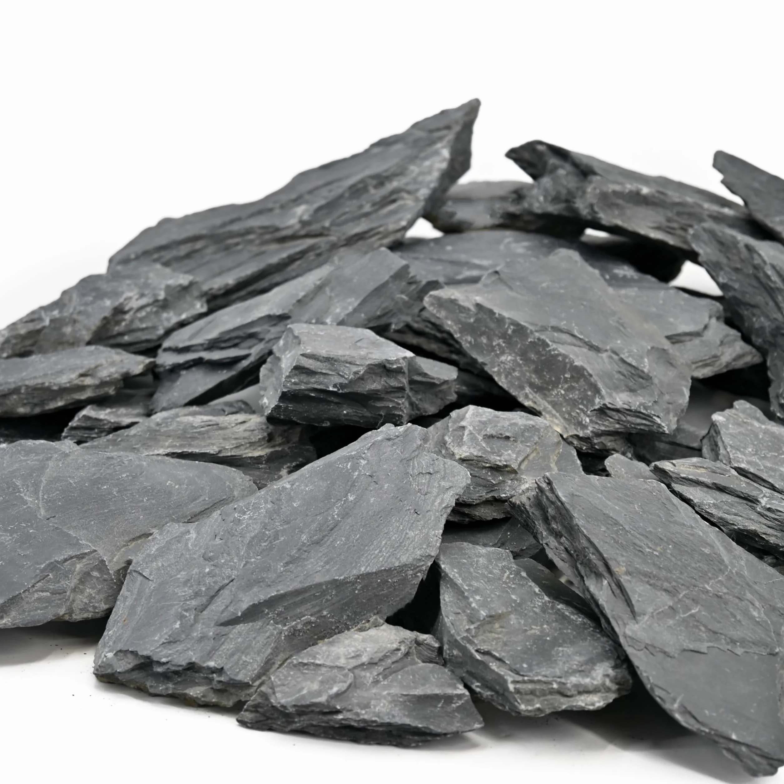 Unocho Piedras para Acuario 2,25kg Rocas de Pizarra Natural para paisajismo acuático Plataforma de Descanso para Reptiles terrarios vivarios paludarios bonsái y Jardines en Miniatura(5–10cm)
