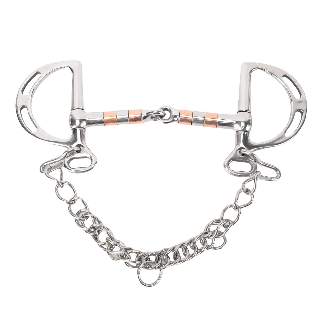 Pssopp Broca de Snaffle de Acero Inoxidable, Diseño Ranurado con Boca Articulada Hueca para un Control y Comodidad Mejorados en la Conducción Ecuestre