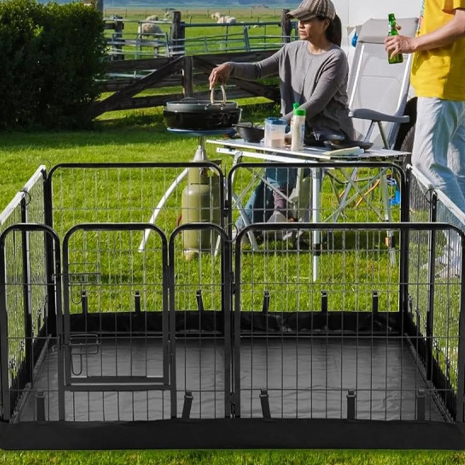 Parque de Juegos para Perros - Tapete para de Interior para Gatos | Tapete de Entrenamiento Antideslizante, Lavable, Impermeable, para Cachorros, Ideal para Cama, sofá, baúl