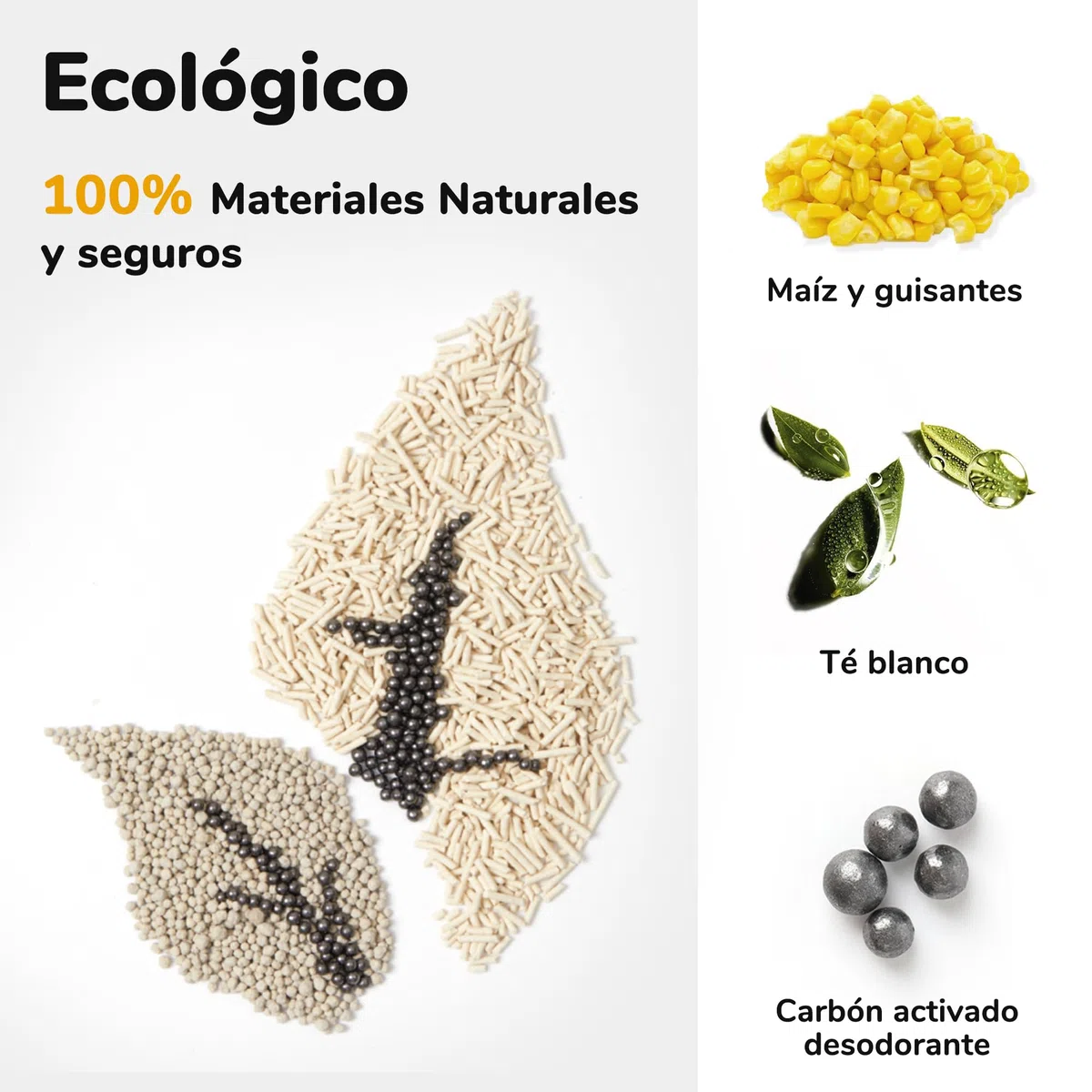 FUKUMARU Arena de Tofu para Gatos 10.8kg - Arena aglomerante para Gatos, Tofu y Bentonita, Libre de Polvo y fácil de aglomerar, Control de olores（Té Blanco）, se Puede desechar en el Inodoro