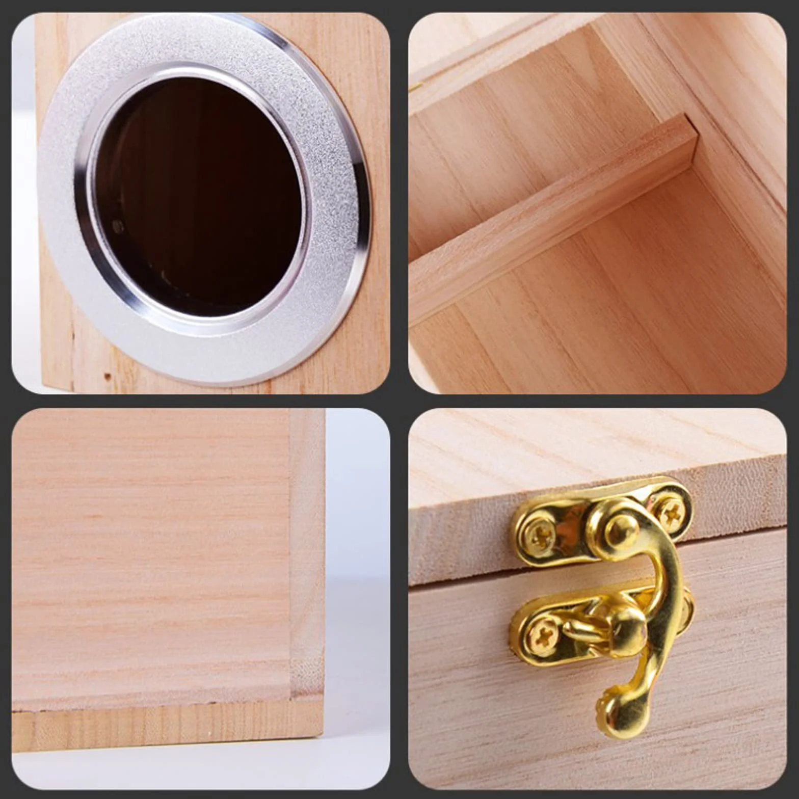 RoseFlower Caja de Nido de Madera para Aves, Nido Cría Natural para Periquitos, Loros y Pájaros Pequeños/Medianos, Caja de Cría para Pájaros de Exterior, 25 x 13 x 13cm (M)