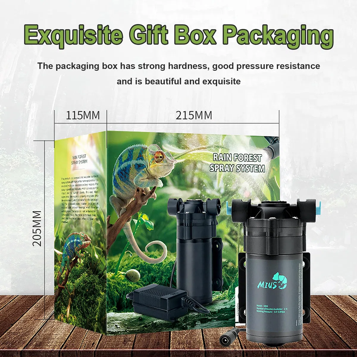 Aisny Humidificador de Terrario, Humidificador para Reptiles Anfibios con 6 Accesorios de Pulverización Terrario Humidificador Nebulizador Terrario para Plantas Paludario Criadero