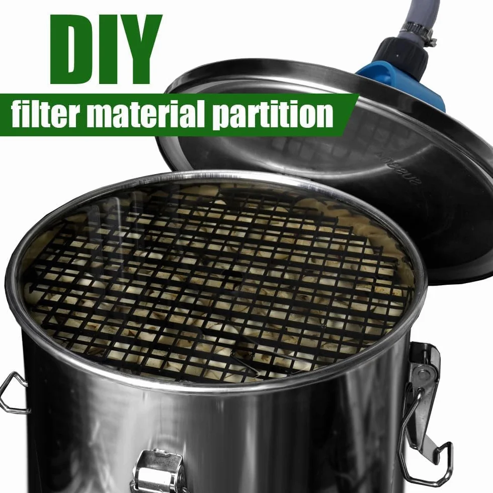 LINLAN 6 Piezas 30x30cm/11.8x11.8in Separador para Acuario, Bandeja Inferior de Filtro, Tablero de Rejilla para Filtración DIY y Protección del Fondo en Aquascaping (Negro-Sin Accesorios)