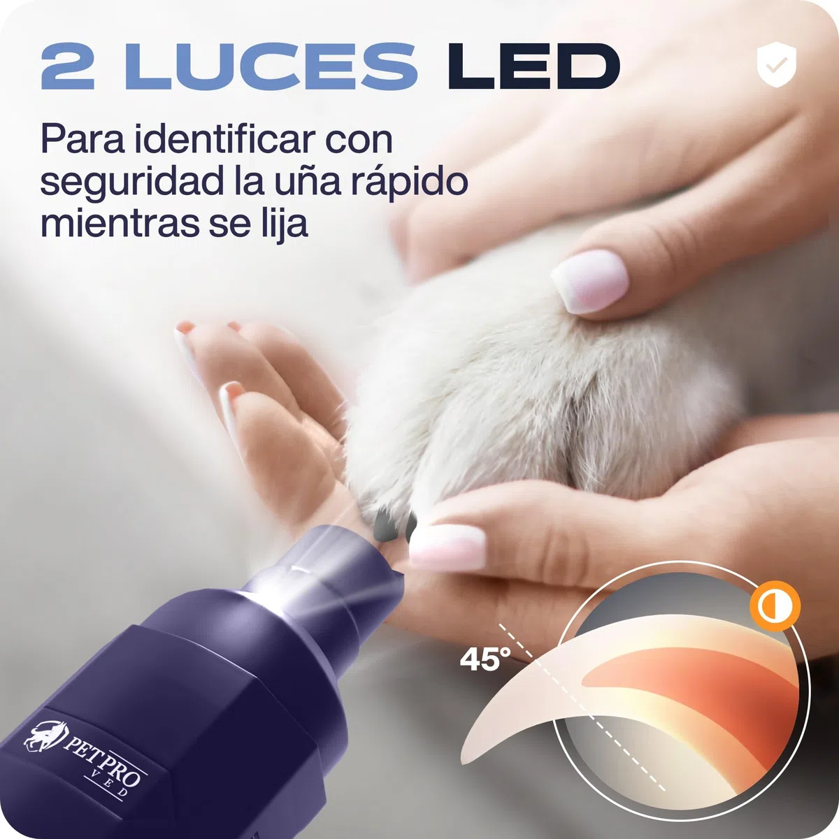 PETPROVED Lima Uñas Perro Cortauñas Electrico Corta Uñas Gatitos Perritos Grande Seguro Cortador Uñas Gato Perro Lima de Uñas Electrico Perros Mascotas