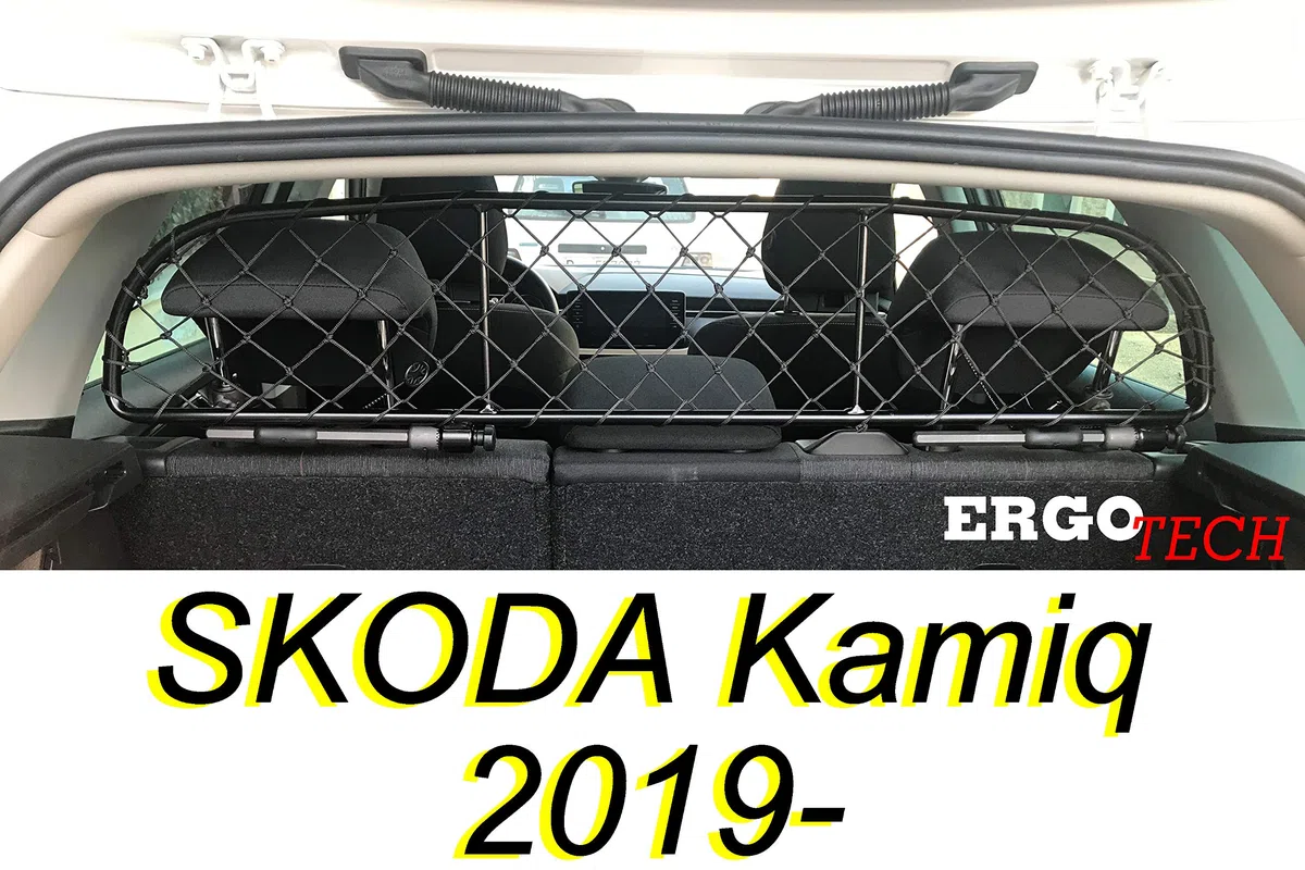ERGOTECH Rejilla Separador protección para Skoda Kamiq, RDA65-XXS8, para Perros y Maletas