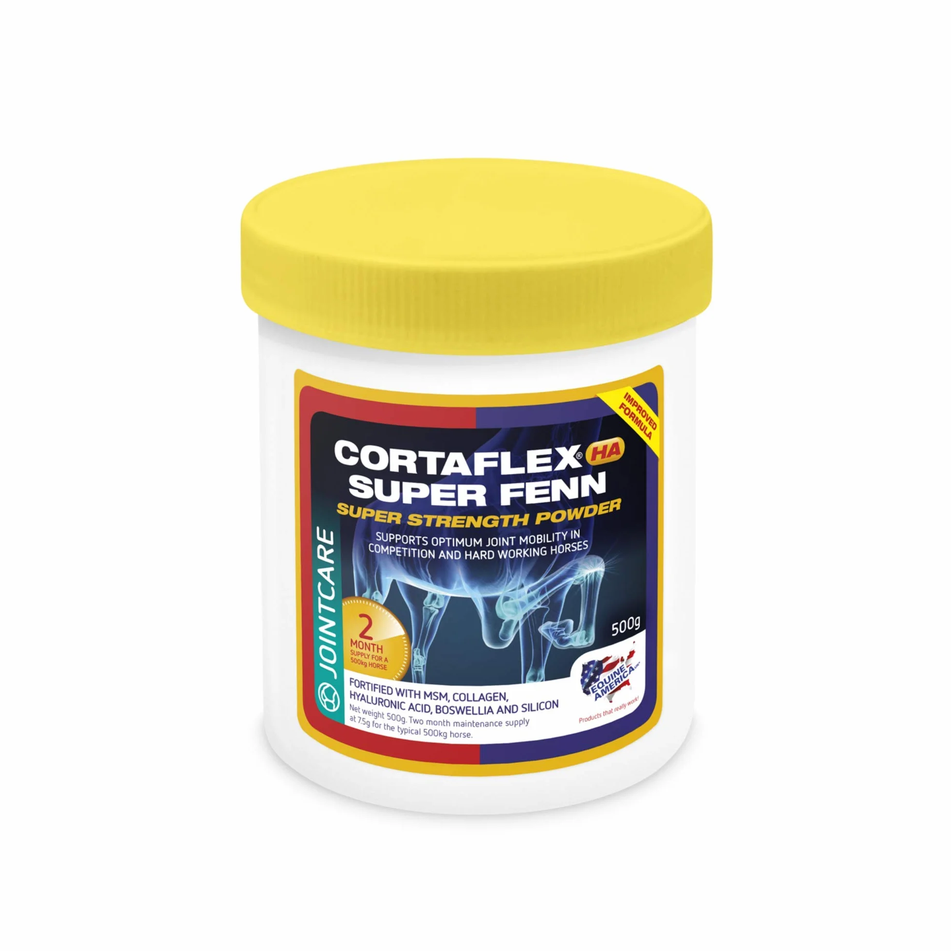 Cortaflex HA Super Fenn Super Strength Powder |Hochwertiges gebrauchsfertiges Nahrungsergänzungsmittel für Pferde und Ponys | Unterstützt Optimum 500g