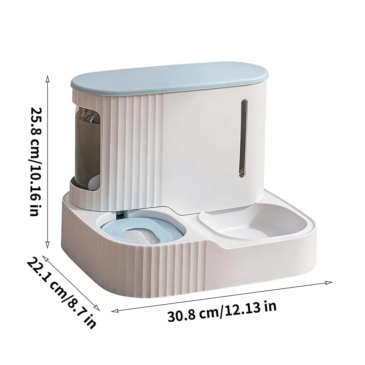 Dispensador de Comida y Agua para Gatos | Bebedero 2 en 1 para Cachorros,Dispensador Automático de Comida para Gatos Desmontable de 3L - Uso con Y Cachorros En El Hogar Interior Y Vacaciones