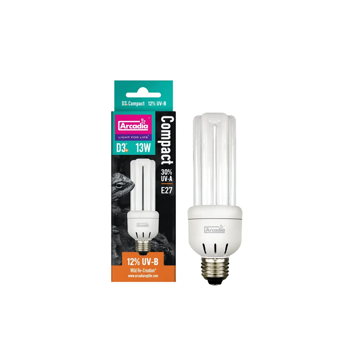 Arcadia D3+desierto compacto 12% UVB lámpara 13W de alto rendimiento reptil iluminación UV