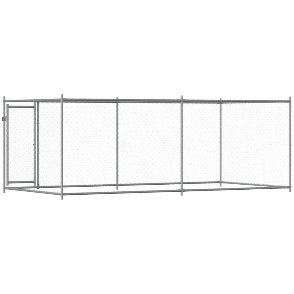 Festnight Perrera de Exterior con Toldo Gallinero de Exterior Grande Jaula para Perros con Cerradura Caseta para Perros Mascotas Animales Perro Grande Exterior 4 x 2 x 1,5 m