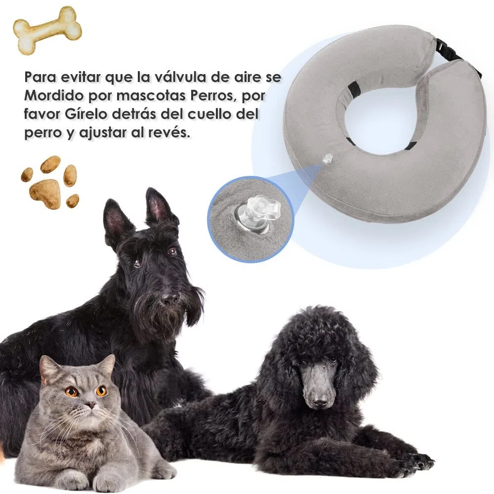 Nasjac Collar de recuperación Inflable para Perros, Collar Inflable para Perros de recuperación de Mascotas Suave con Hebilla Ajustable