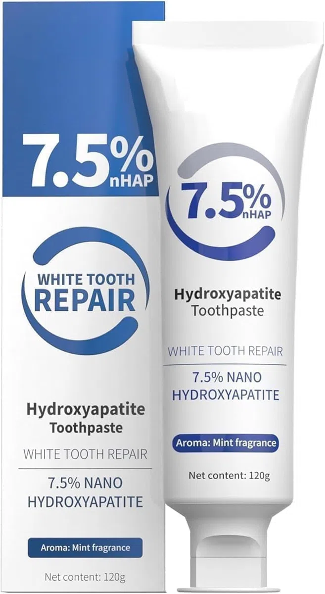 Paquete de 3 pasta dental blanqueadora probiótica SP-6, fórmula mejorada con 6 probióticos para blanquear los dientes y la salud de las encías, sin esmalte, sin flúor, doble sabor a menta, aliento