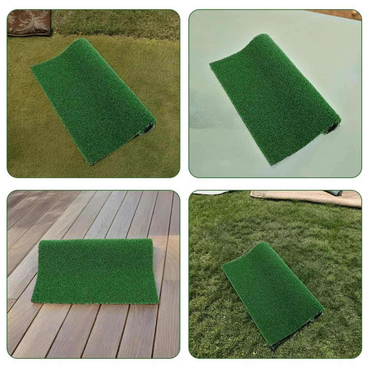 ULTECHNOVO Plataforma de Césped Sintético para Tortugas 60x35 Cm, Alfombra Realista para Hábitat de Reptiles, Rampa Fácil de Escalar y Zona de Descanso para Acuarios y Terrarios