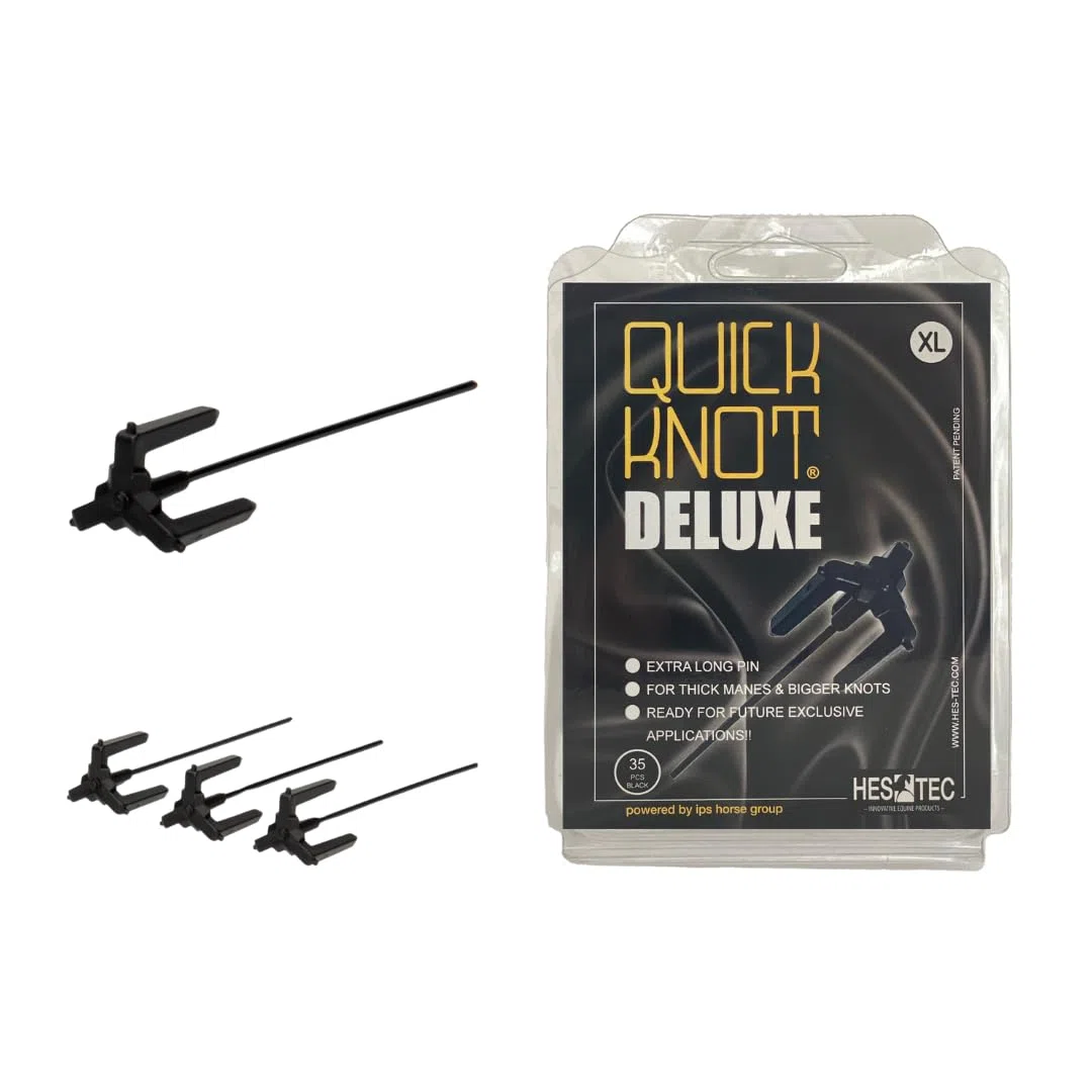Deluxe | Pinza para ratoneras para caballos | Adecuado para caballos y ponis | Reutilizable (Negro, XL)