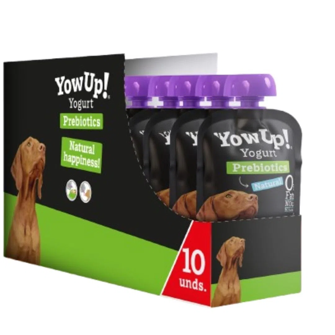 Perro - Yogur YowUp! Natural para Perros sin añadidos Fuente de Proteinas Sin Lactosa | Snack de Yogurt | ANIMALUJOS (Caja 10 Unidades)