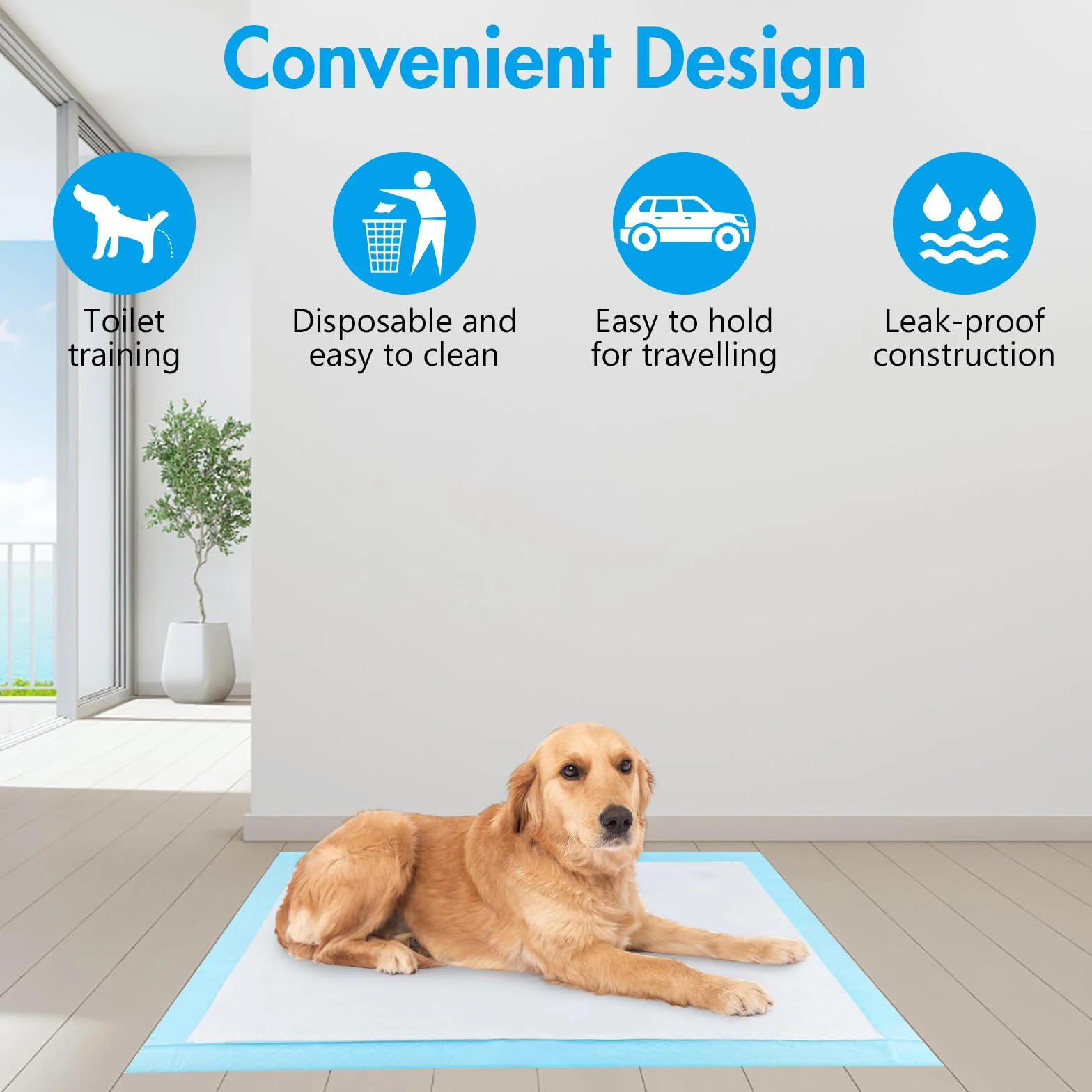 60 Piezas Empapadores Perros, 90 x 60cm Almohadillas Absorbentes, Almohadillas de adiestramiento de Perros y Cachorros, Superficie de Secado Rápido