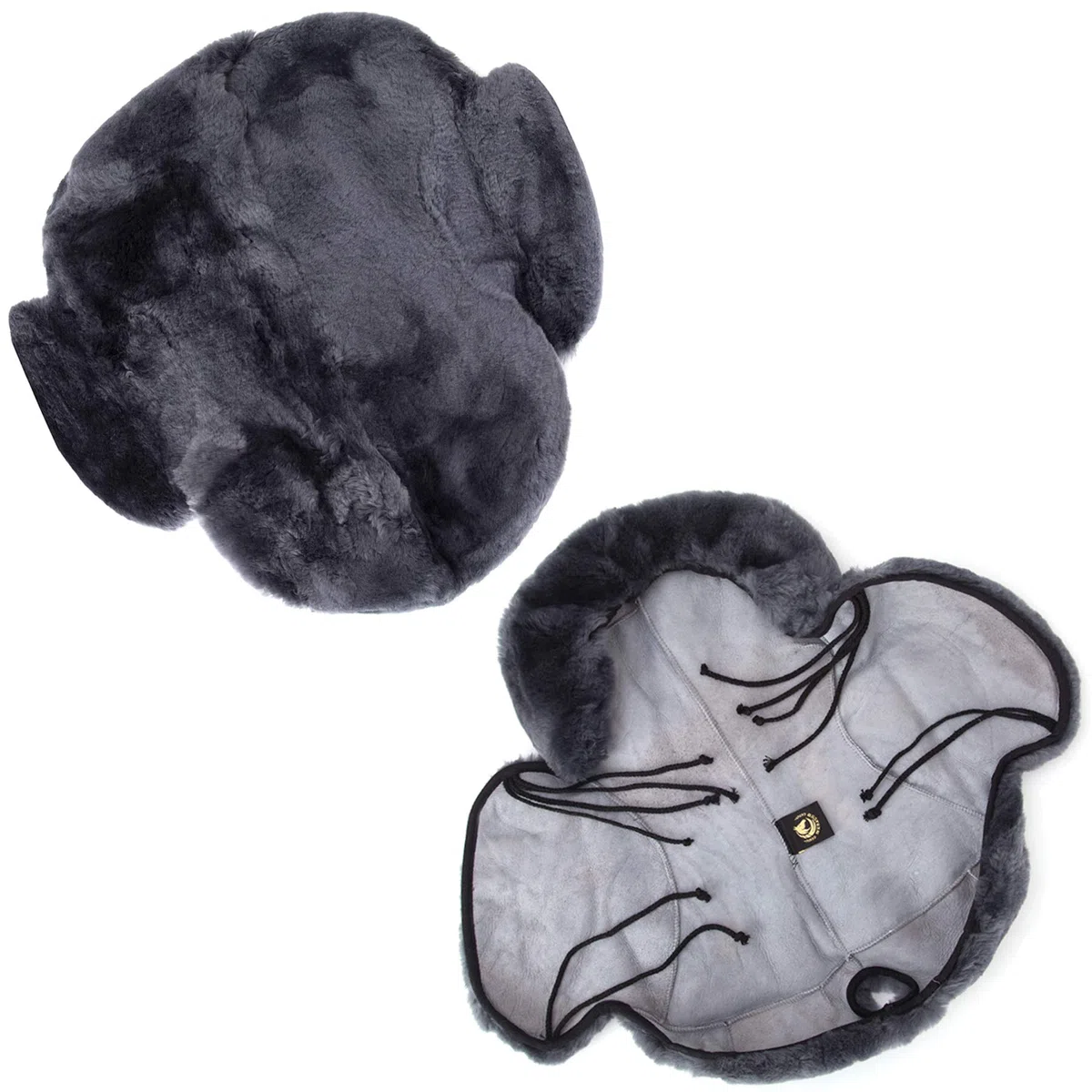 Western Merino Sheepskin Saddle Seat Cover - Funda para asiento de sillín, piel de cordero, color gris
