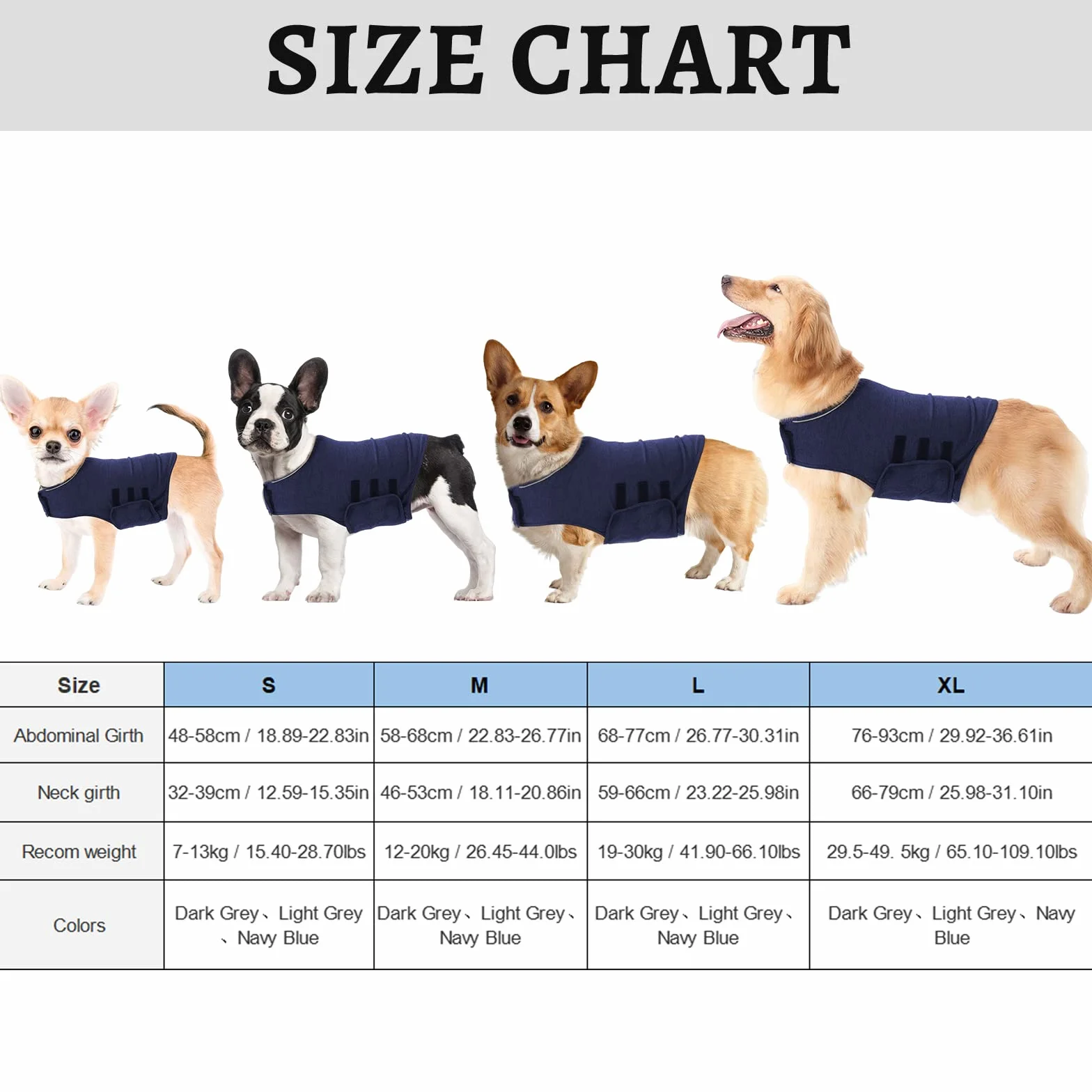 Gojiny Chaqueta calmante para perros para aliviar la ansiedad y el estrés