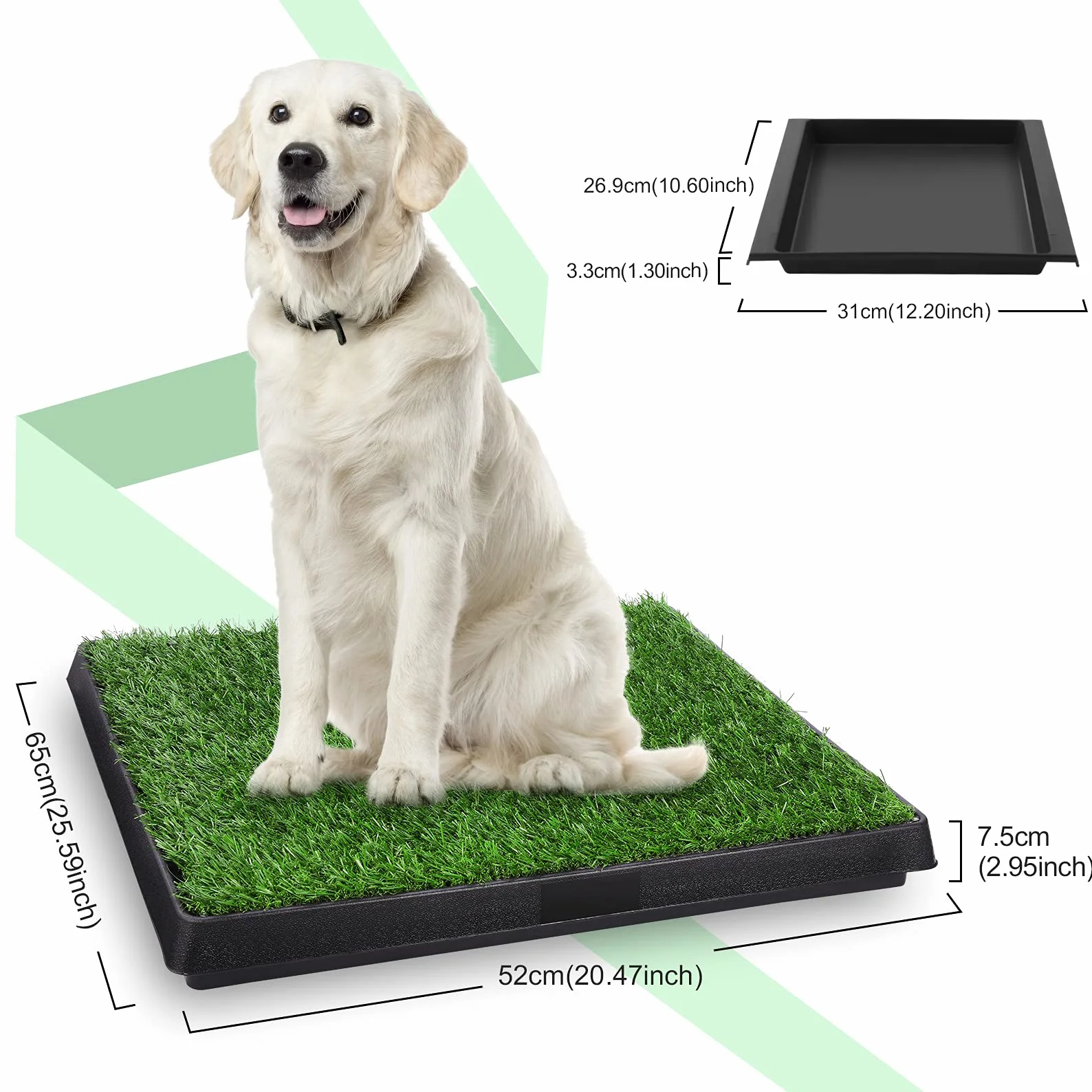 Sailnovo Inodoro para Perros Ttoilet Ideal para Cachorros y Perros Mayores, Uso Interior y Exterior Tamaño: 63 x 50 x 7 cm 01