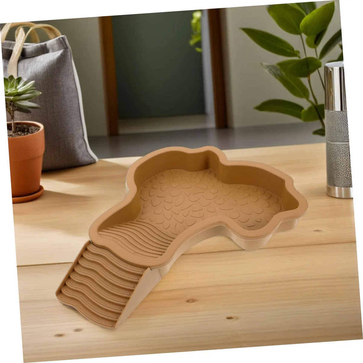 YARNOW Bañera para Tortugas Piscina de Baño con Rampa Externa y Plataforma de Descanso para Reptiles Hábitat Acuático