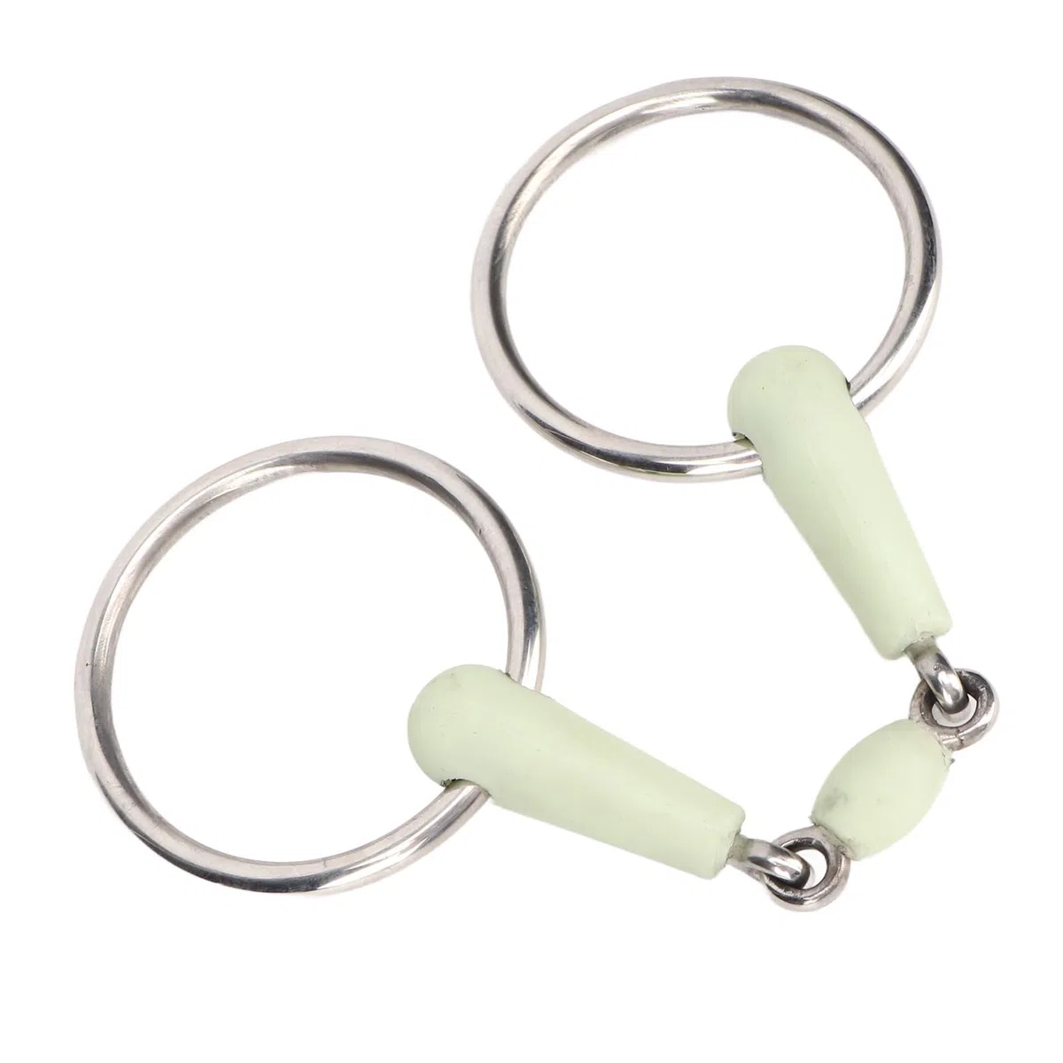 Pissente Broca de Boca de Caballo, Broca Snaffle Acero Inoxidable con Medio Goma, Control Fácil, para Ropa Cómoda, Entrenamiento la Pieza Boca Caballo