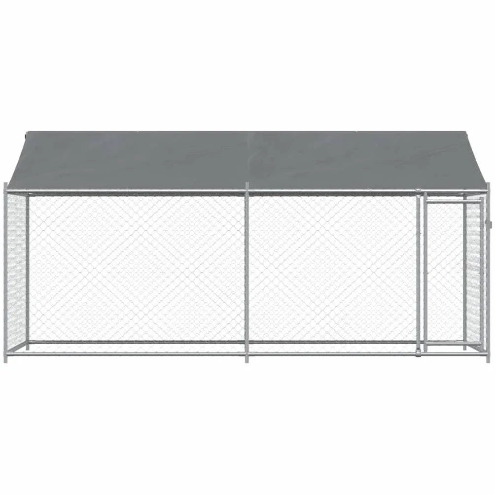 Festnight Perrera de Exterior con Toldo Gallinero de Exterior Grande Jaula para Perros con Cerradura Caseta para Perros Mascotas Animales Perro Grande Exterior 4 x 2 x 2 m