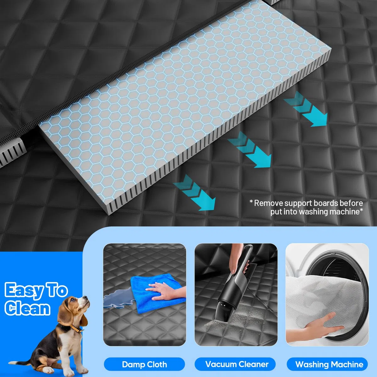 Funda Coche Perro, Impermeable, Antideslizante, Antiarañazos del dura Extensión del Asiento Asiento para Protector Coche Perros Asiento Trasero, Hamaca Viaje Mascotas para la Mayoría de Coches, SUV