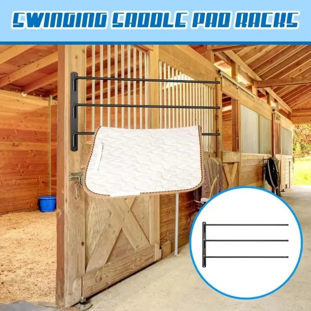 Soporte para manta de caballo, soporte para mantas de caballo, 180 grados, resistente, accesorio para soporte de sillín