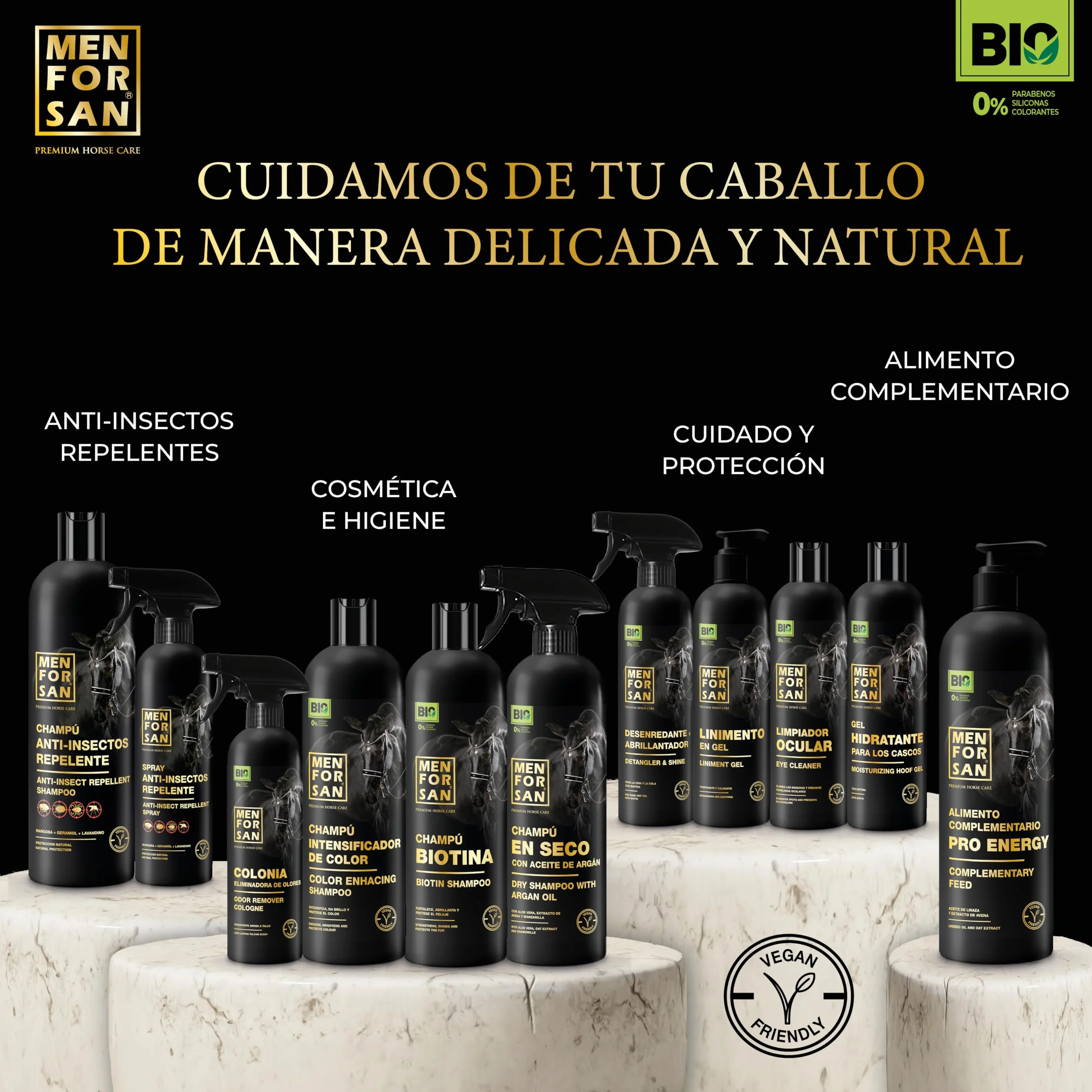 MENFORSAN Spray Anti-Insectos Repelente, 5L | con Margosa, geraniol y lavandino | Bio, 100% Natural | Premium Horse Care