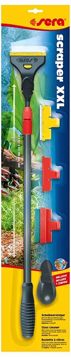 sera scraper - Limpiador de cristales para acuario, elimina las algas y otras partículas de suciedad