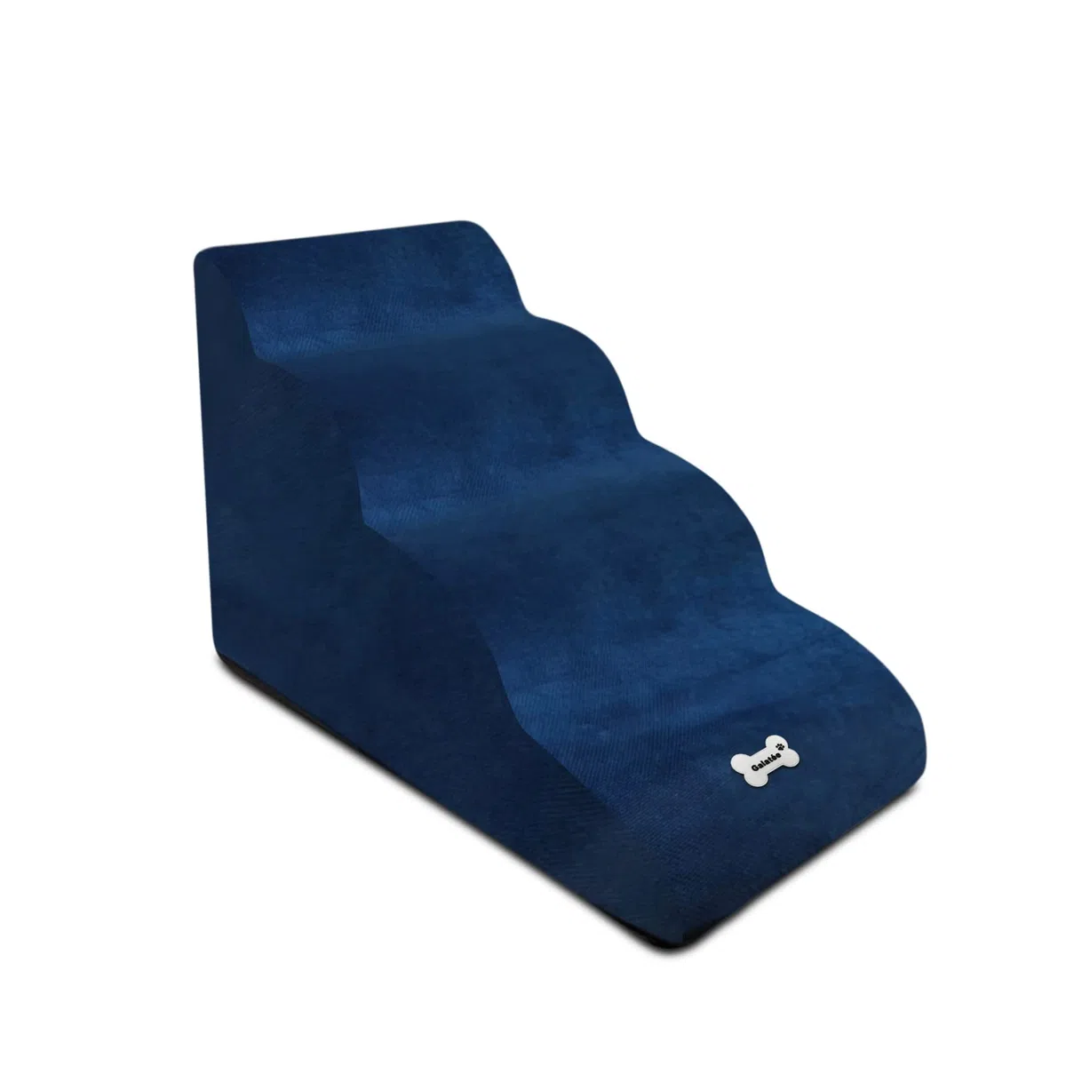 Galatée Escaleras para Perros, Escaleras para Mascotas Extraíbles y Lavables, Rampa para Mascotas Antideslizante De 4 Escalones, Escalones para Perros para Sofá De Cama Alta(Azul Oscuro)