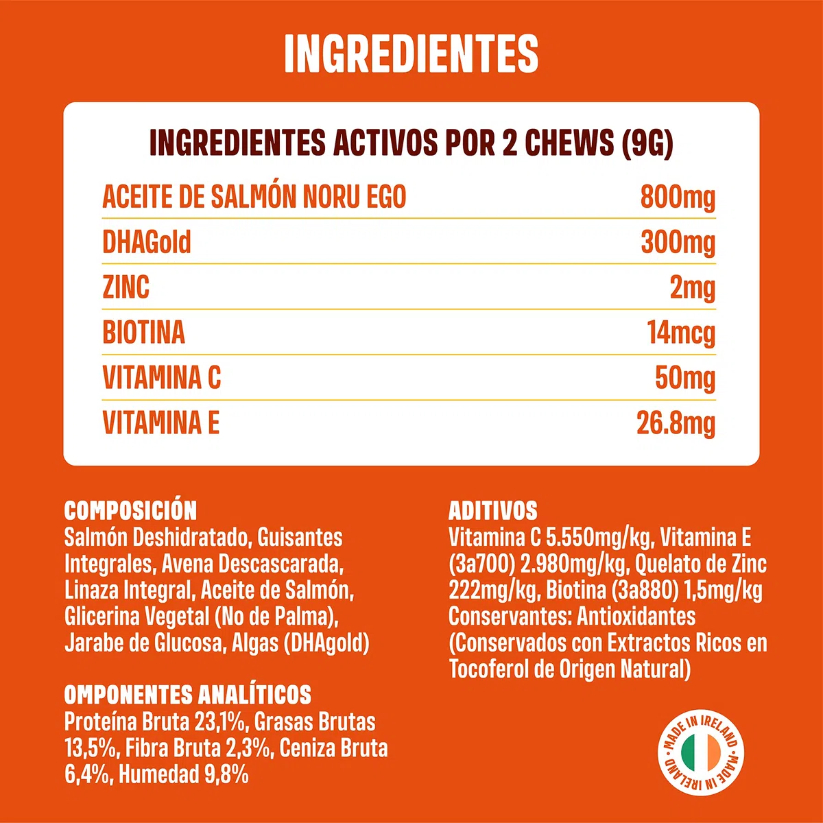 ivvi Skin & Coat Complemento Alimenticio para Perros, Anti-Picor, Pelaje Suave y Brillante - Omega 3, Aceite de Salmón, DHAgold, Vitaminas C, E y Zinc - 60 Golosinas de Salmón