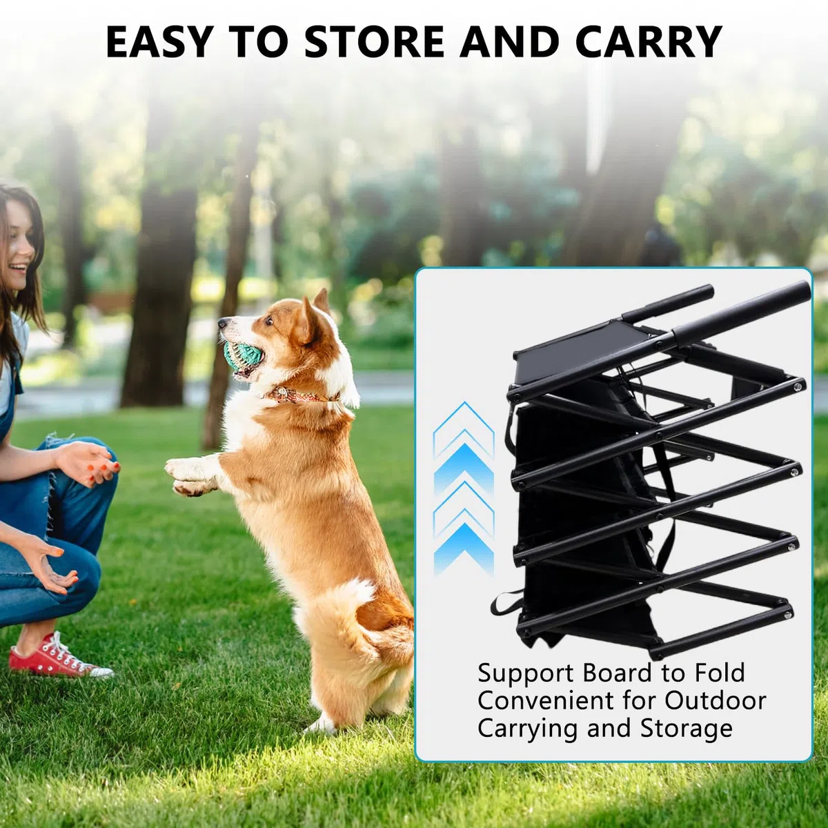 Rampa para Perros Coche, 4 Peldaños Escalera para Perros – Extra Ancha, para Perros Grandes Pequeños, Peldaños Mascotas, Ayuda Subir al Coche, Capacidad Carga hasta 80 kg, Apta Todos Los Vehículos