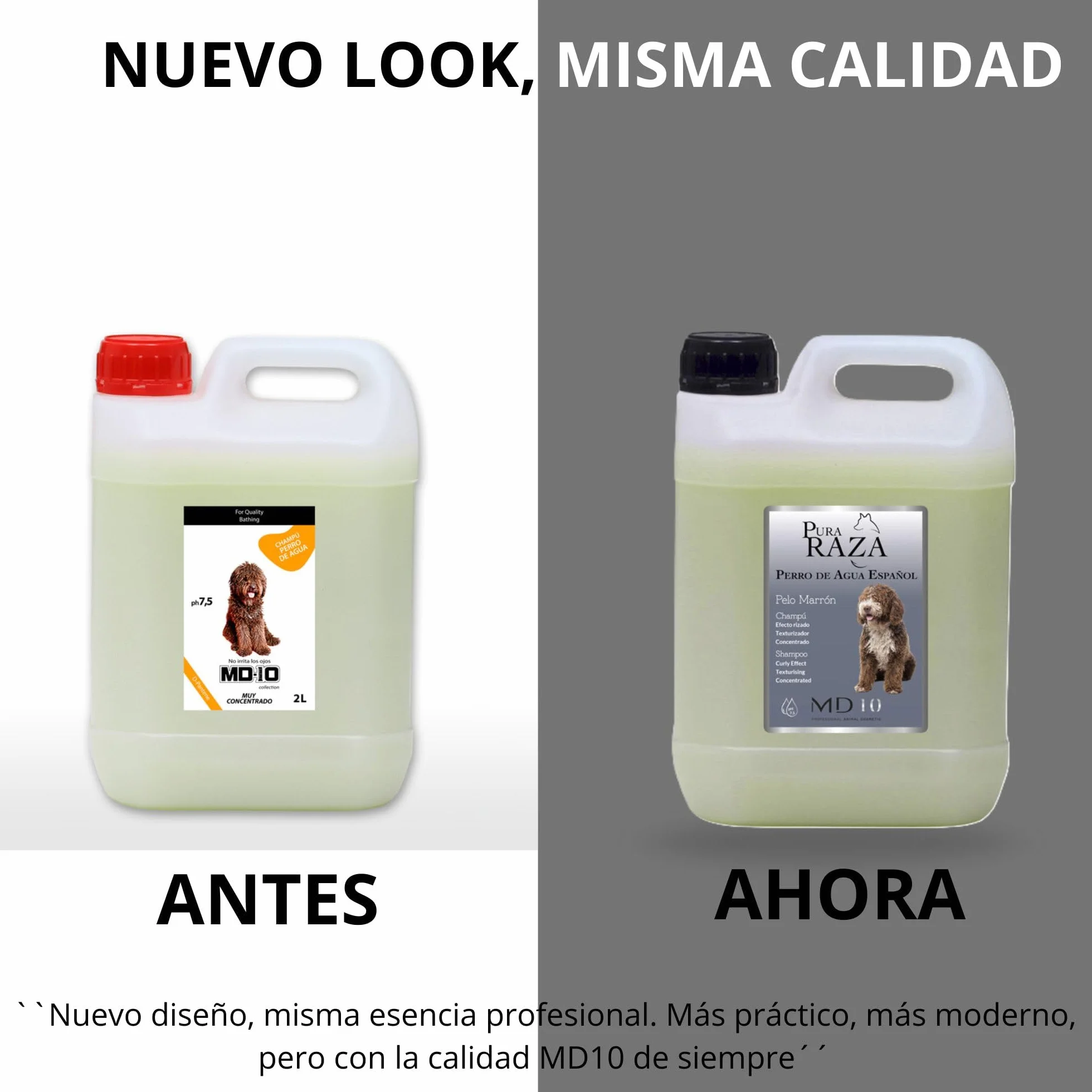 MD-10 COLLECTION Champú Perro de Agua (Pelo Marrón) 2 LTR