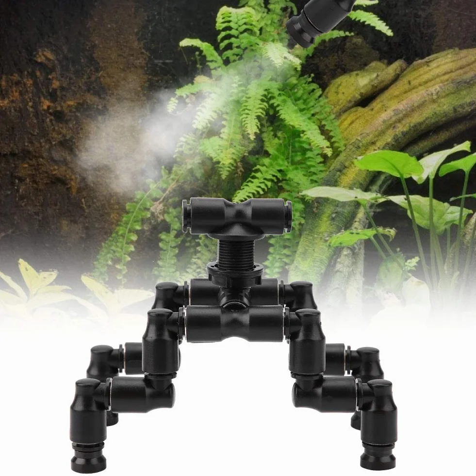 Boquilla de Terrario para Reptiles, Reptiles de Plástico, Aspersor de Niebla, Tanque de Selva Tropical, Boquilla de Enfriamiento Ajustable de 360 ​​grados para Mascotas,